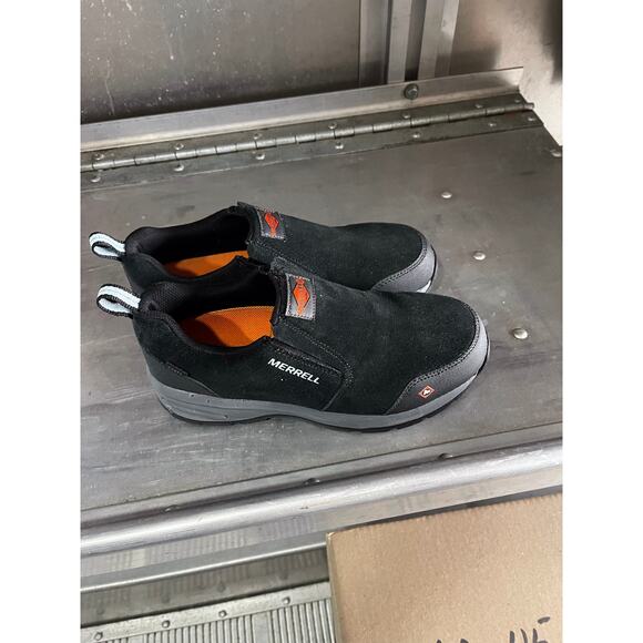 Merrell Women Windoc Steel Toe  Suede waterproof Work  shoes Sz 7.5 Black - Picture 3 of 11